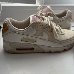 Nike Air Max Beige and Pink Sneakers